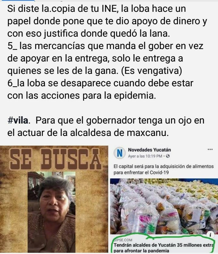 Alcaldesa de Maxcanú da la cara y pide un alto a las críticas
