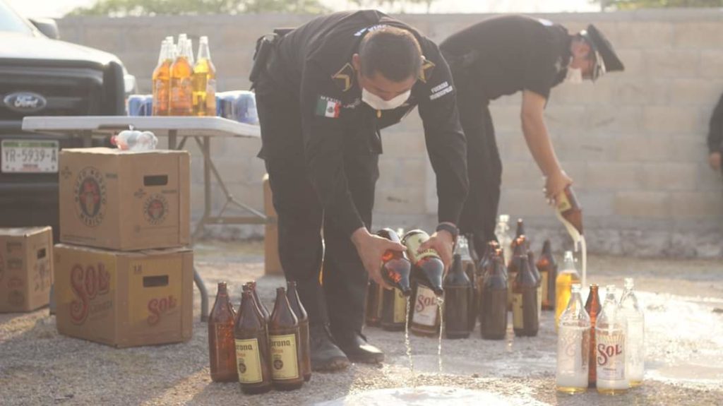 Más de 100 litros decomisados y vaciados de cerveza