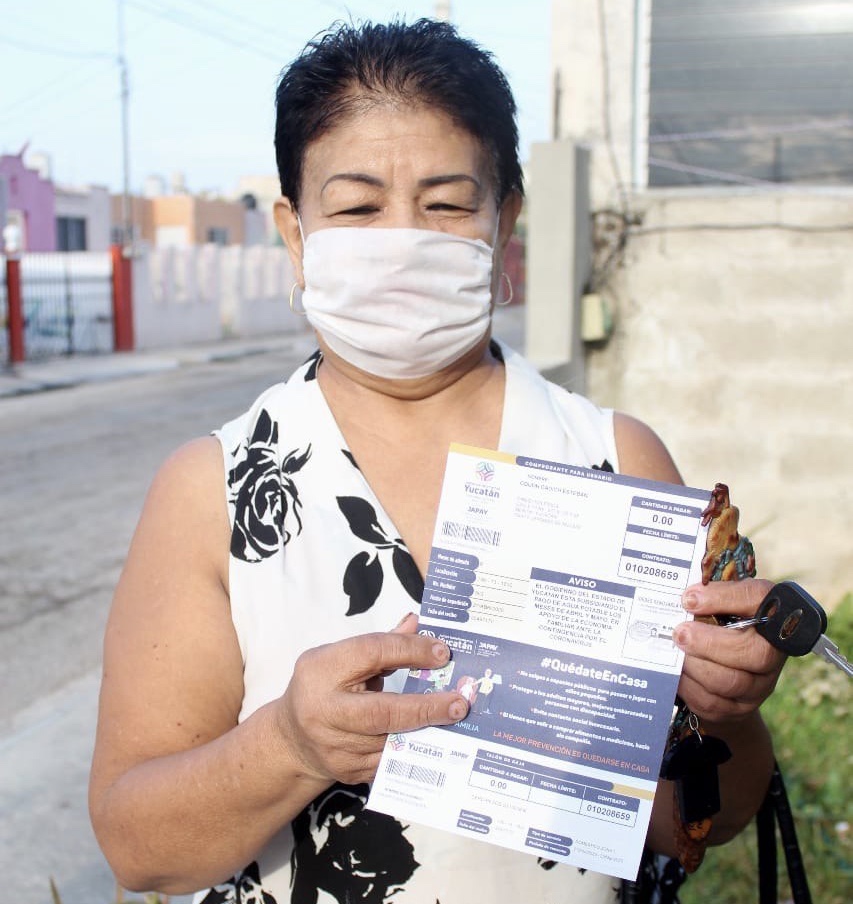 El subsidio otorgado por el Gobierno del Estado en el recibo de agua potable de la Japay contribuye a aliviar la economía de las familias yucatecas durante esta contingencia