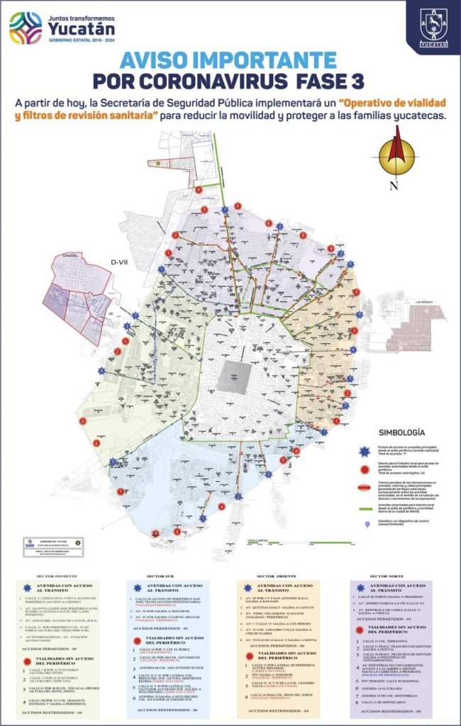 Operativo vial para limitar la movilización de gente y prevenir coronavirus