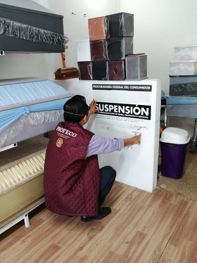 PROFECO suspende cinco funerarias