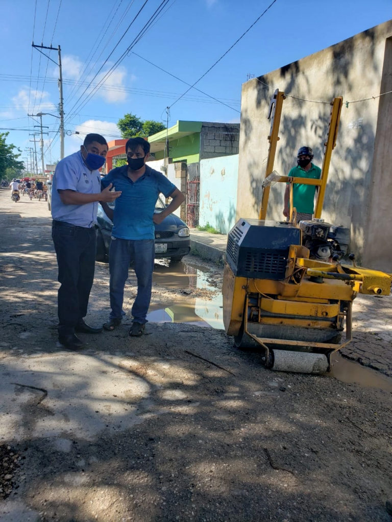 El Ayuntamiento de Umán continúa con las acciones de bacheo en todo el municipio