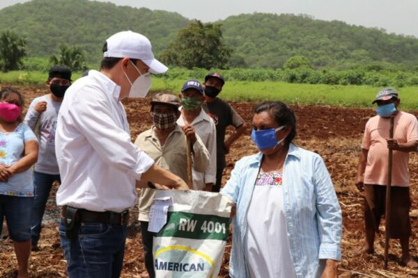 Pequeños productores agrícolas siguen recibiendo semillas y fertilizantes para sembrar sus tierras