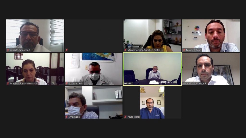 El Gobernador Mauricio Vila Dosal se reúne con directores de hospitales del Gobierno federal en Yucatán del IMSS e Issste y las delegadas estatales de estos institutos