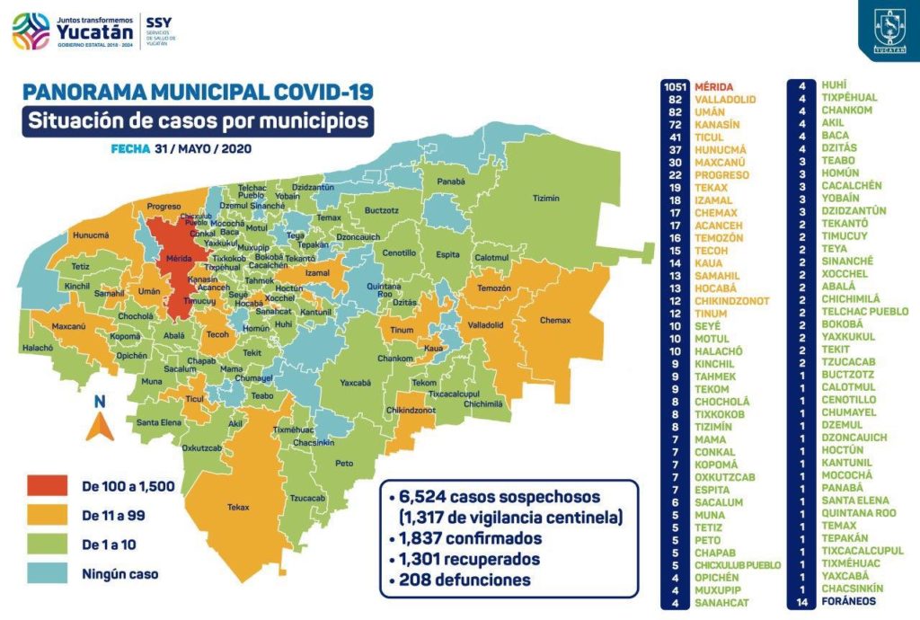 Yucatán supera las 200 muertes por COVID-19