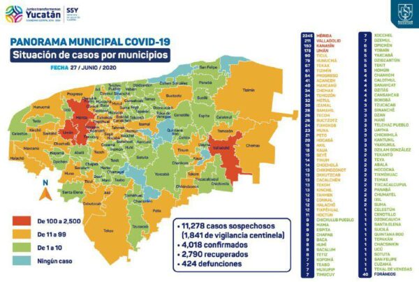 Yucatán supera los cuatro contagios por COVID-19