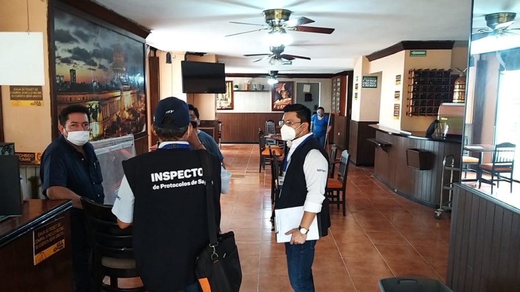 Inspectores de Salud del Gobierno del Estado visitaron negocios y empresas para corroborar el cumplimiento de protocolos sanitarios