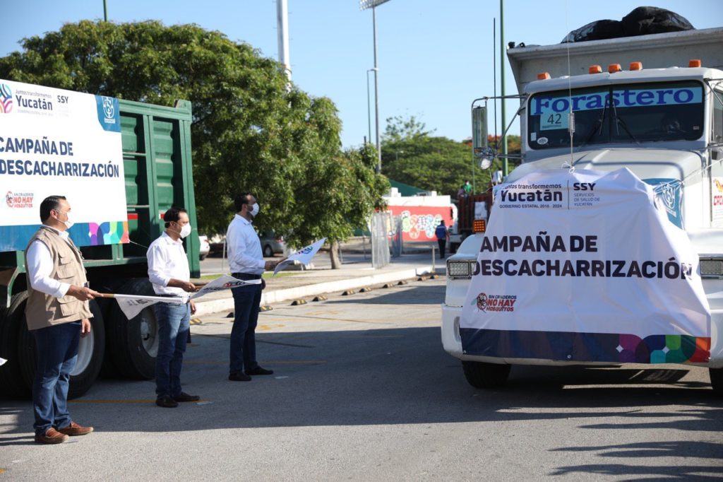 El Gobernador Mauricio Vila Dosal dio el banderazo de inicio de la Campaña Emergente de Descacharrización 2020