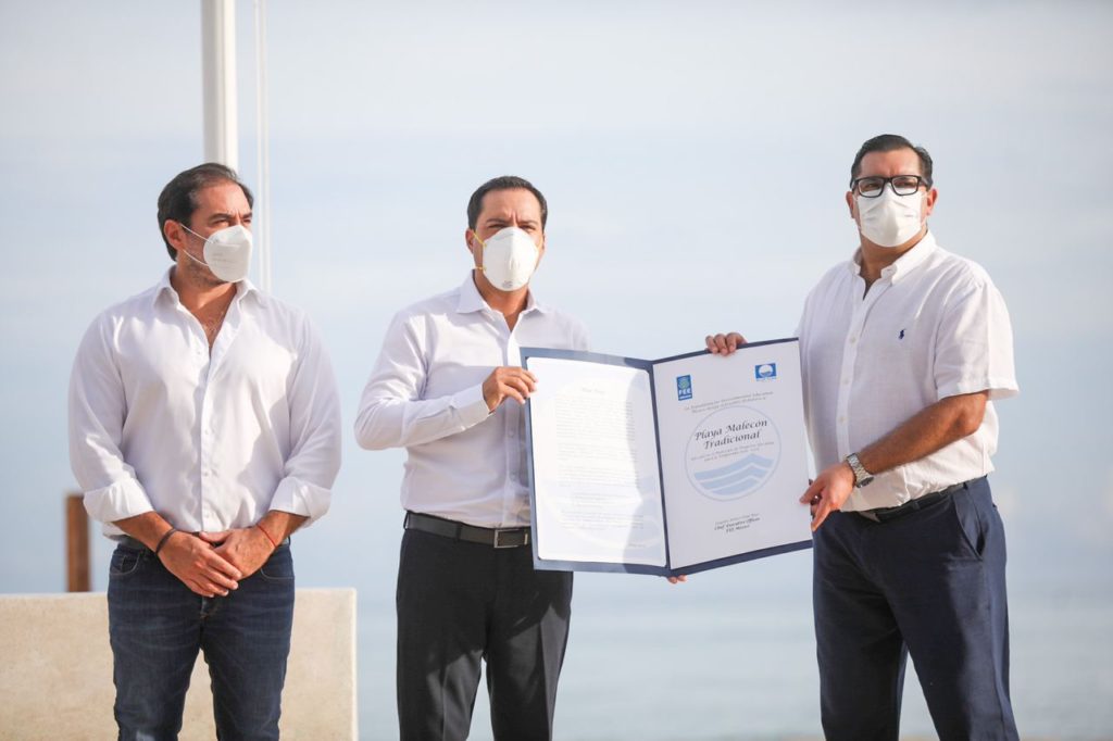 Certificación internacional para playa de Progreso contribuye a proyectar a Yucatán ante el turismo internacional