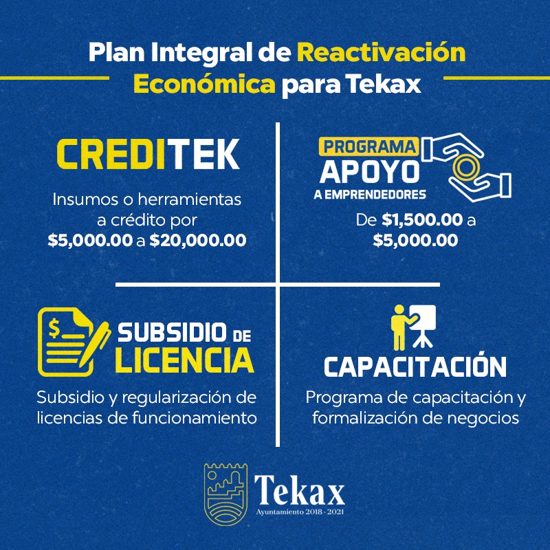 El presidente municipal Diego Ávila pondrá en marcha un plan integral de reactivación económica donde se invertirá un millón de pesos