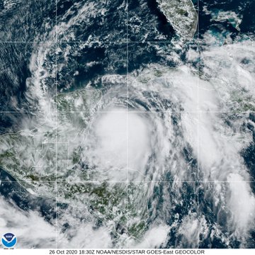 El huracán Zeta ha dejado copiosas lluvias y fuertes vientos en el estado de Yucatán