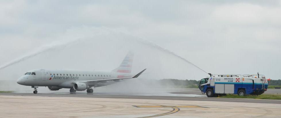 El Aeropuerto de Mérida le da la bienvenida nuevamente al Vuelo Miami- Mérida