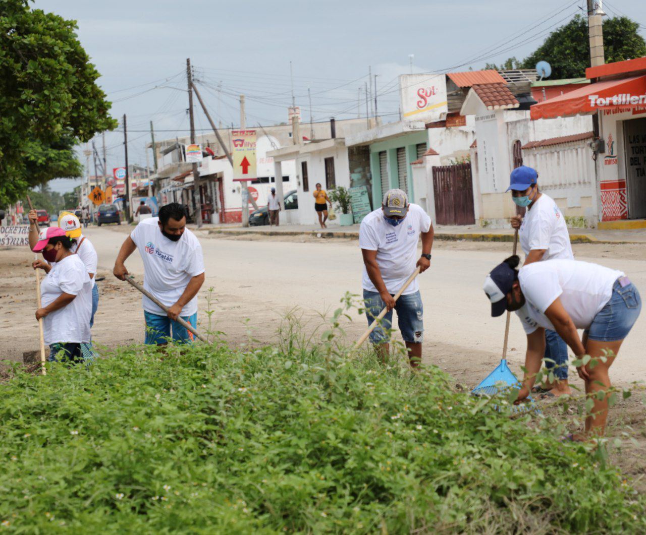 Con la generación de empleos, Gobierno del Estado apoya la economía de familias yucatecas afectadas por el paso de fenómenos naturales