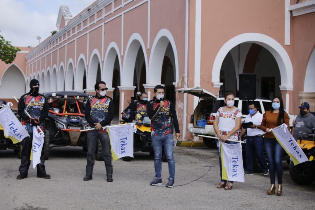 Diego Ávila encabezó el banderazo de salida del evento "Ruta con Causa Tekax 2020" travesía Off Road