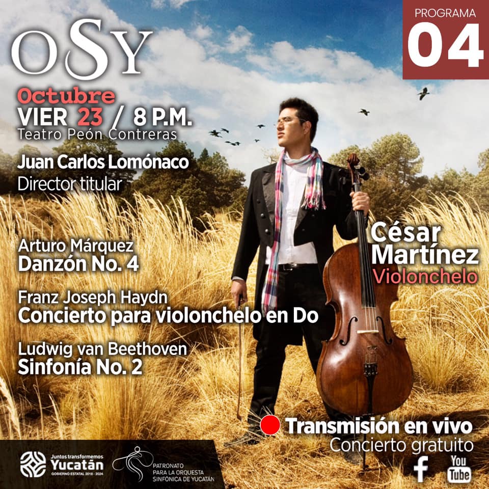 Ofrece OSY atractivo programa con danzón, concierto para violonchelo y sinfonía