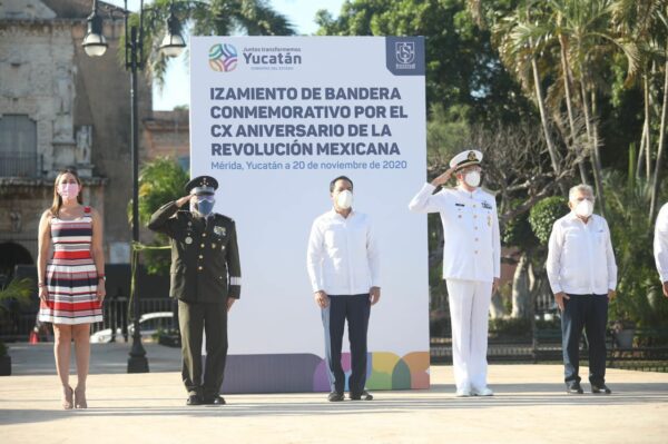 El Gobernador Mauricio Vila Dosal encabeza en Yucatán ceremonia cívica por el 110 aniversario del inicio de la Revolución Social Mexicana