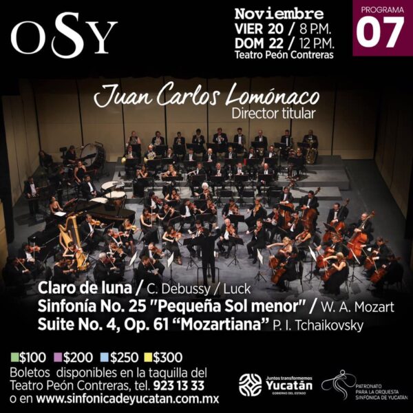 OSY Interpretará Claro de luna de Debussy y obras de Mozart