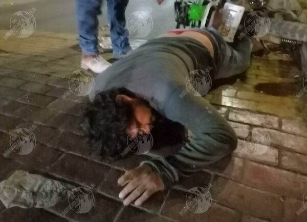 Ebrio motociclista termina herido