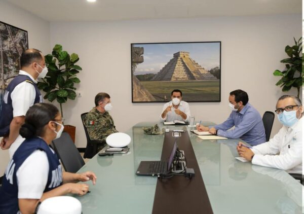 Gobierno del Estado y Fuerzas Armadas estrechan coordinación para implementar la vacunación contra el Coronavirus en Yucatán