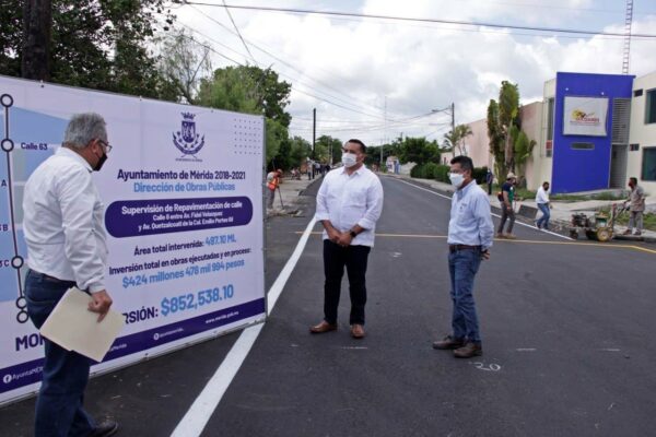 Juntos seguimos dotando de infraestructura urbana al municipio, señaló Renán Barrera