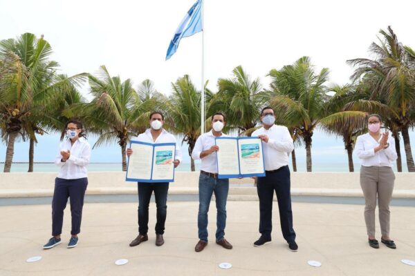 Por segundo año consecutivo, la playa del puerto de Progreso recibe la certificación “Blue Flag” y se mantiene ante los ojos del mundo en materia turística