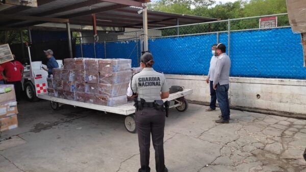 Guardia Nacional detuvo un cargamento de 33 cajas de pulpo congelado