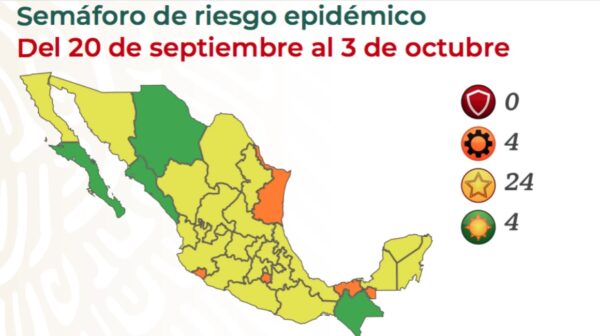 Yucatán estará en color amarillo en el Semáforo de Riesgo Epidemiológico