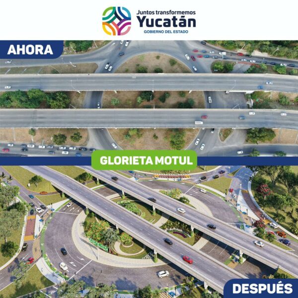 Inician los trabajos de intervención en las intersecciones de Motul y Cholul ubicadas sobre el Anillo Periférico de Mérida