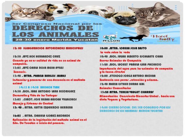 Mérida, sede del Congreso Nacional por los Derechos de los Animales