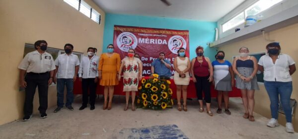 Sheila Castro Castillo tomó protesta hoy como secretaria general del Comité Municipal de la Central Independiente de Obreros Agrícolas y Campesinos en Mérida