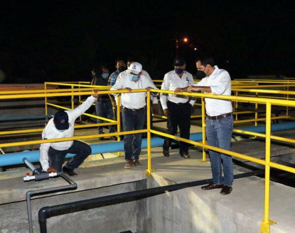Tras más de 10 años en el abandono, el Gobierno del Estado rehabilita planta de tratamiento de aguas residuales, en el fraccionamiento Paseos de Itzincab, Umán