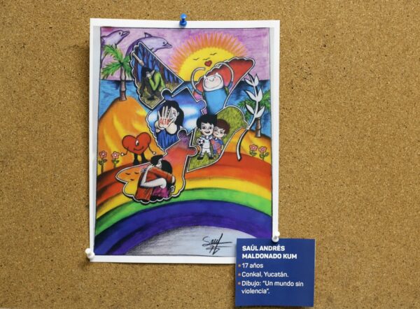 Adolescente de Conkal, ganador del tercer Concurso Estatal de Dibujo del DIF