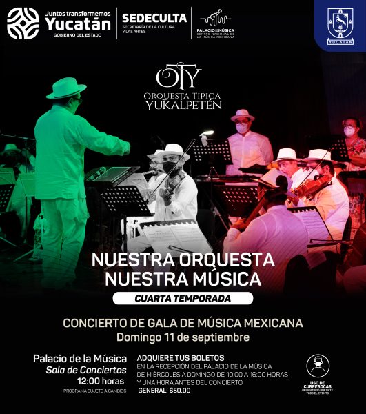 Concierto de la Orquesta Típica Yukalpetén, para celebrar Fiestas Patrias