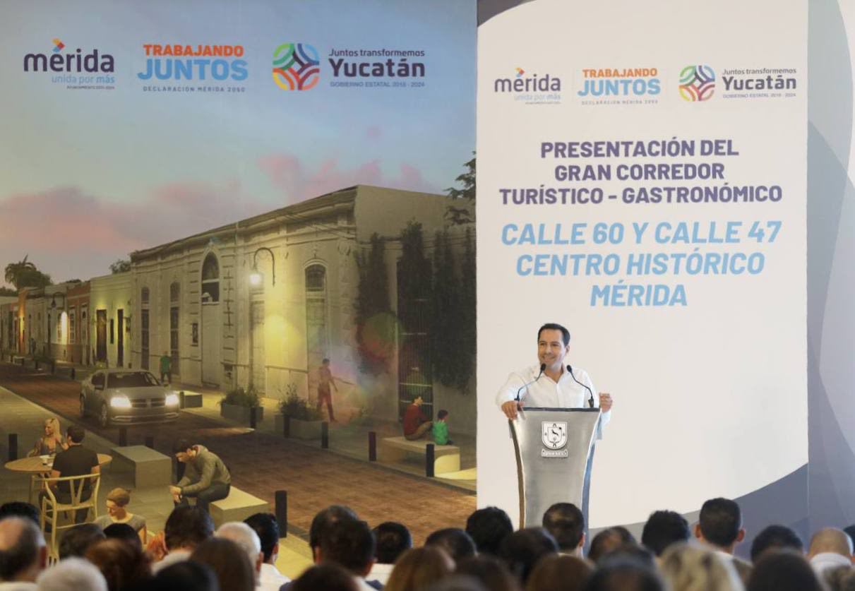 Presentan el Gobernador Mauricio Vila Dosal y el Alcalde Renán Barrera Concha, el Gran Corredor Turístico-Gastronómico