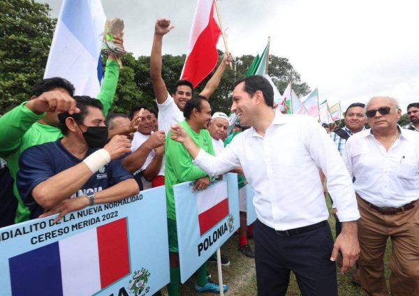 Inaugura el Gobernador Mauricio Vila Dosal, el torneo de fútbol Mundialito Cereso 2022, único en el país que se realiza en un Centro de Reinserción Social