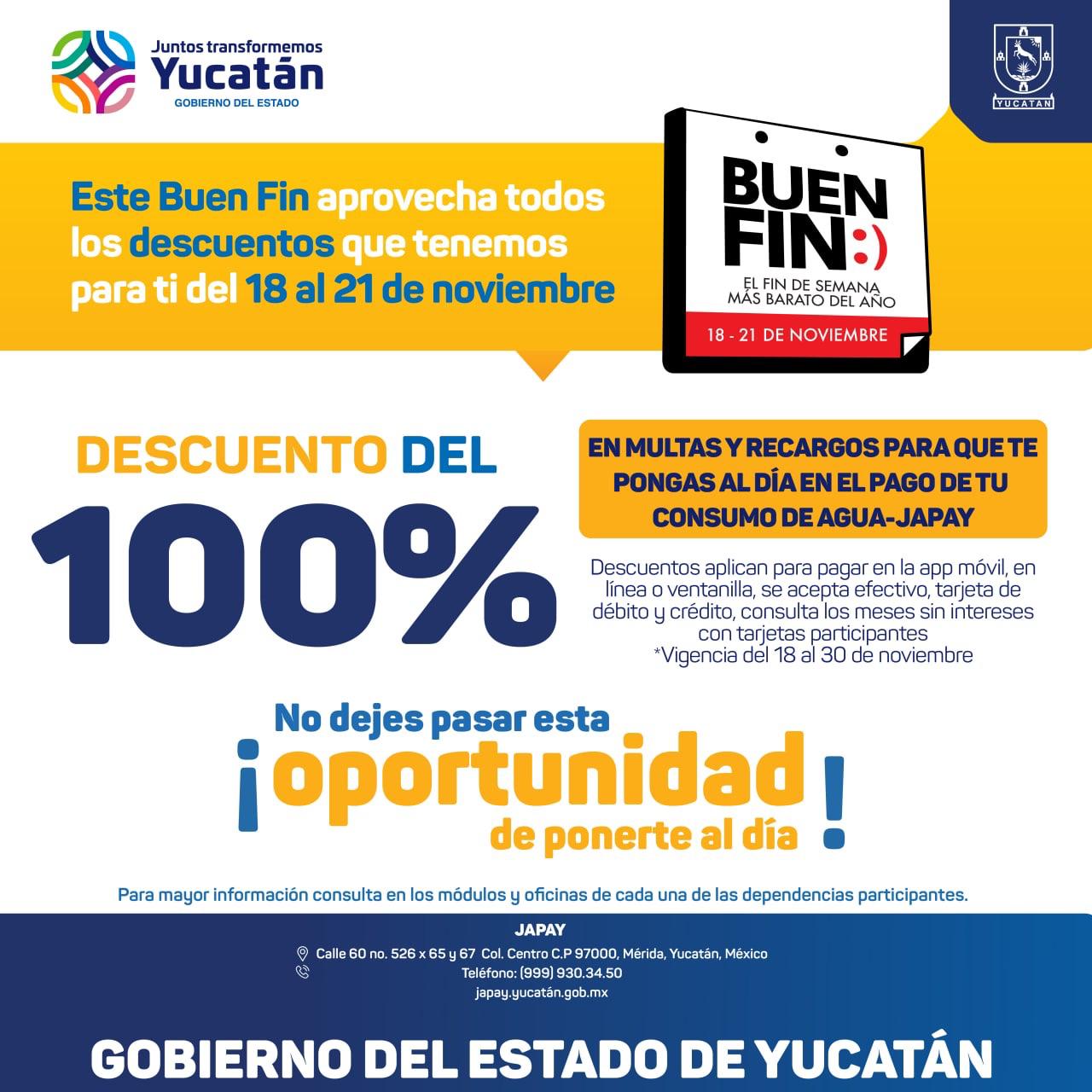 Invita Gobierno del Estado a la población yucateca a aprovechar descuentos por el Buen Fin