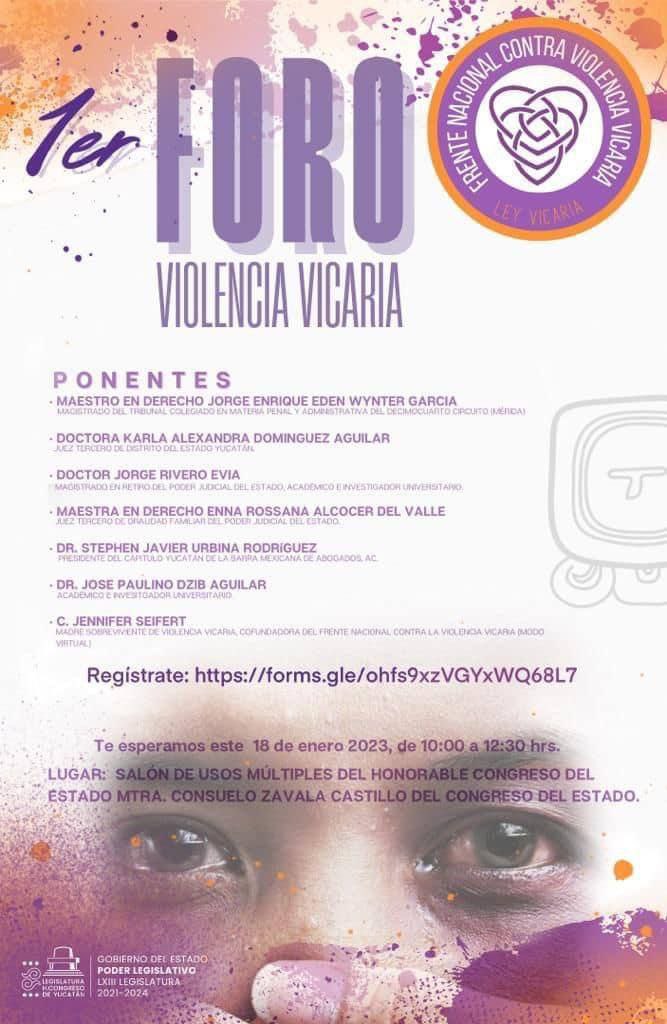 Congreso del Estado será sede del Primer Foro en materia de Violencia Vicaria